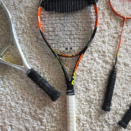 Wilson rackets and racket bag used