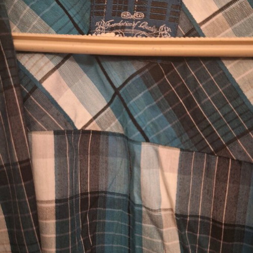 Street One women's plaid shirt like new, gray-black-light blue-blue