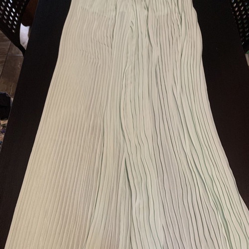 Zara women's pleated palazzo pants XS like new, green turquoise
