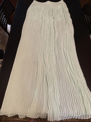 Zara women's pleated palazzo pants XS like new, green turquoise