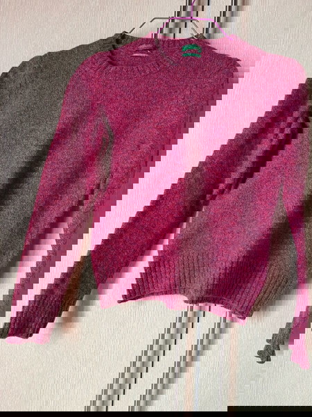 Xsmall μάλλινο φούξια πουλόβερ United Colors of Benetton