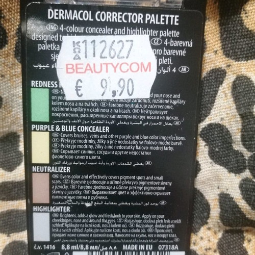 Dermacol corrector pallette used, like new