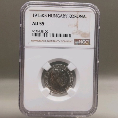 Austro-Hungary 1 korona 1915 NGC AU55 used