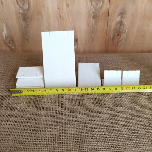 Leather jewelry display stands set of 5 like new for earrings