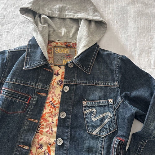 Jeans jacket Ντένιμ Ysatis like new with inner lining and detachable hood