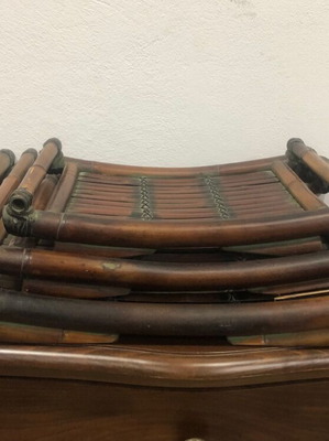 Decorative trays set used, bamboo