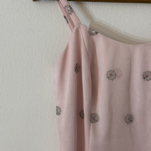 Y2K prom princess midi dress S/M like new, rose and multicolor