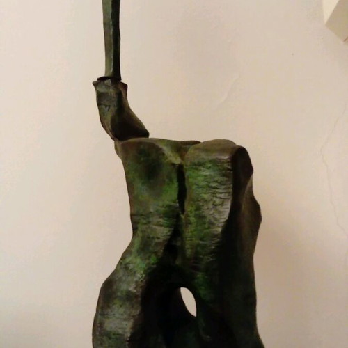 "Papa-Fotis" bronze sculpture like new by Mario Loverdos