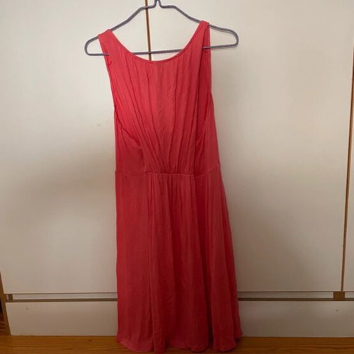 Benetton vintage dress used, pink multicolor, size S/M