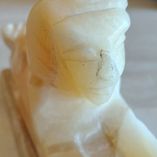 Sphinx vintage onyx art deco lamp used