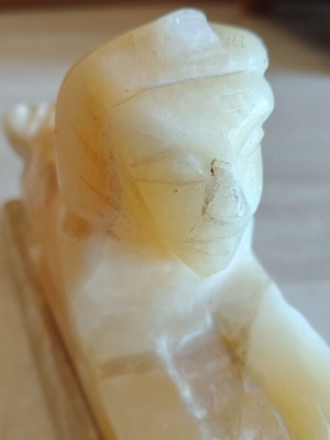 Sphinx vintage onyx art deco lamp used