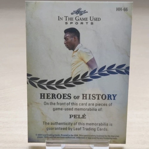 Pele card with game used patch, limited edition 2 of 6