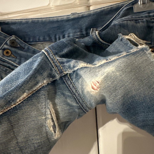 Diesel denim shorts vintage with rips, size 36