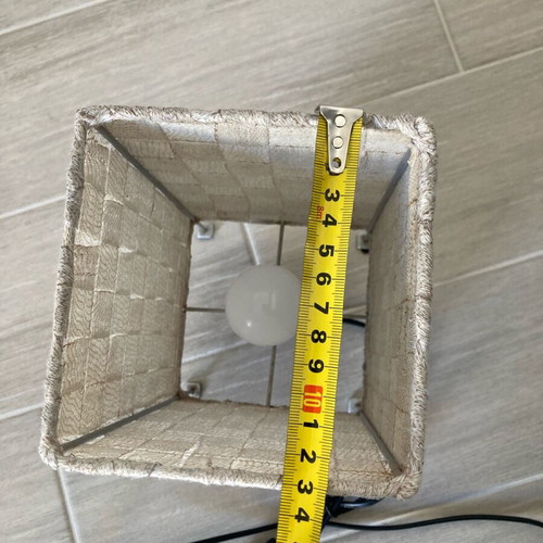 Table lamp used with fabric shade