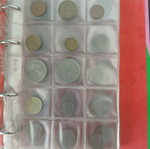 Coin collection used, 90 coins from various countries with case