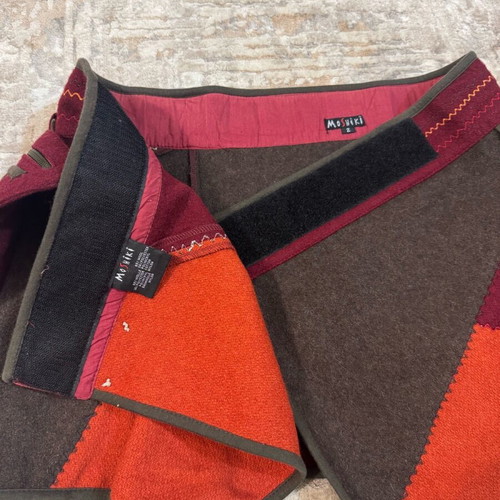 Vintage Moshiki wool patchwork skirt like new, size M
