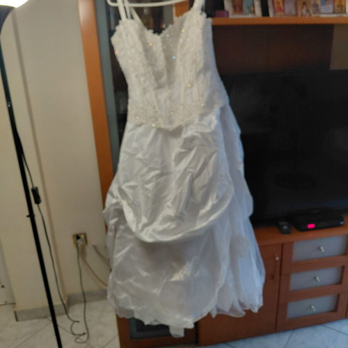 Wedding dress with skirt and top, like new, white
