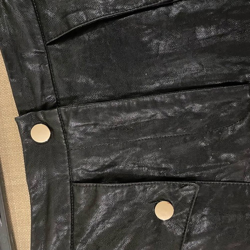 Zara mini skirt like new, black with crinkled leather look