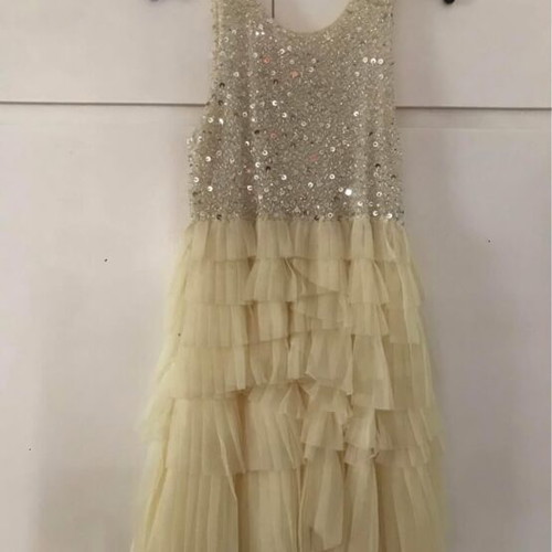 Branded dress with sequins