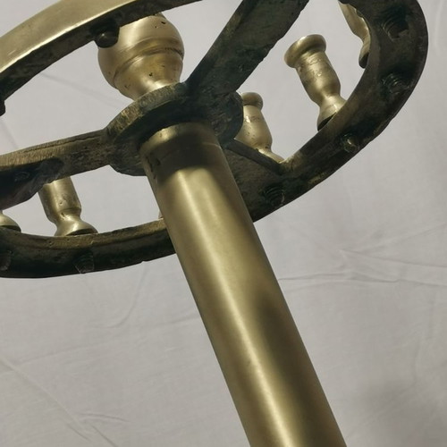 Brass manual with hanger for incense used, 14 candles, 1960