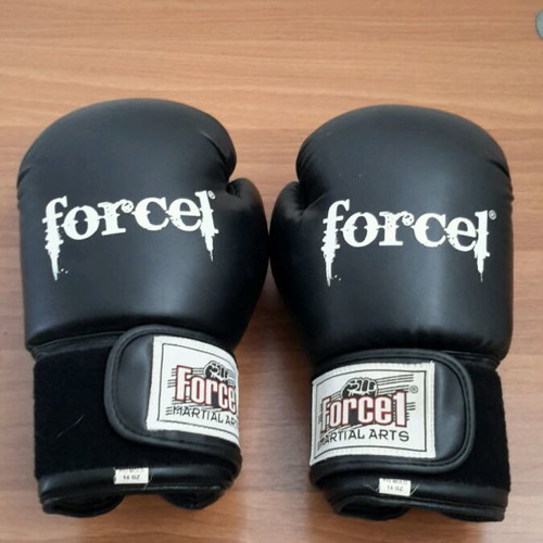 Martial arts set almost new with leather gloves, shin guards, elbow pads