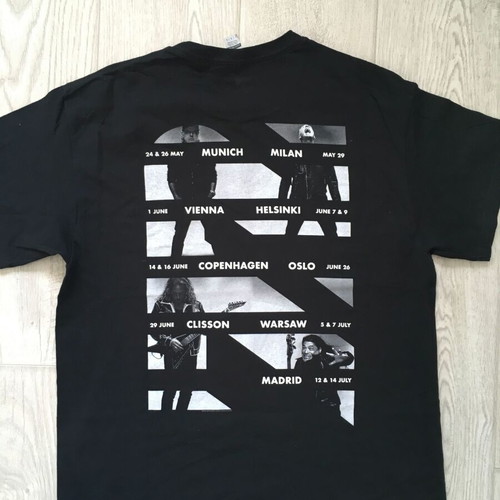 Metallica 2023 M72 North American Tour Concert Dates Band Faces T-shirt L like new, black