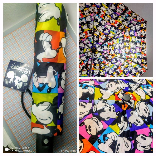 Foldable bag umbrella with Mickey pattern Disneyland Paris