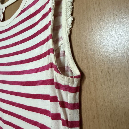 Bershka sleeveless blouse with red stripes used, size M