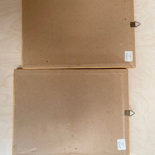 Set of 2 vintage Asterix and Obelix decorative frames used