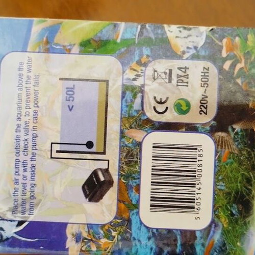 Fish bowl with Aquapor equipment new 5 liters