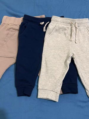 Cotton baby pants 3-pack 6-9 months like new for boy
