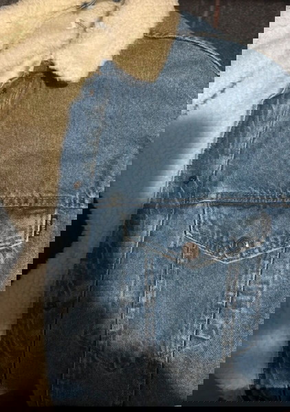 Jean denim jacket με επένδυση