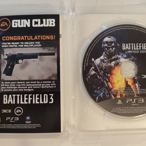 Battlefield 3 Limited Edition PS3 game like new, PAL