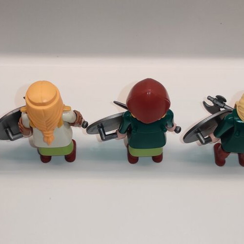 Playmobil викингски щитови девойки custom употребявани, комплект от пет