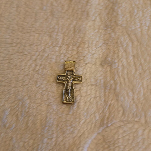 Silver 925 handmade cross gold plated, new