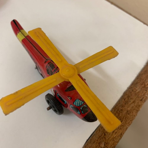 Tin Toy Helicopter Made in Japan 588U used, 1970s
