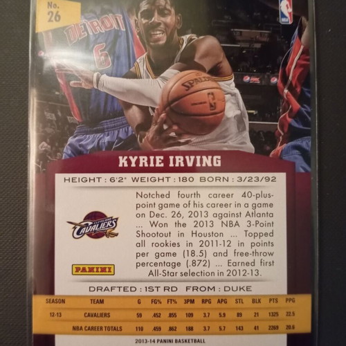 Panini Basketball 2013-14 Kyrie Irving #26 card new