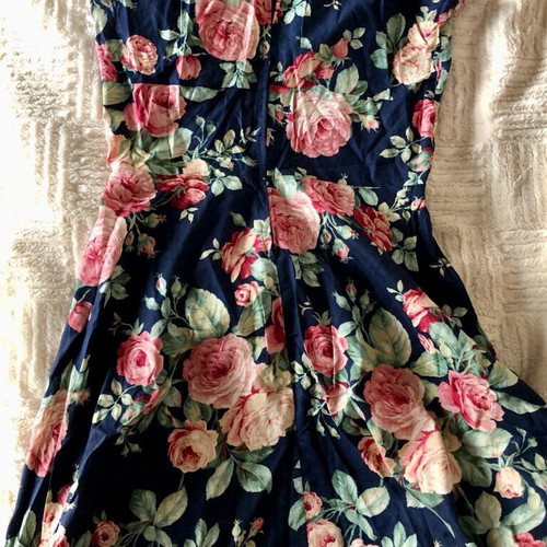 Summer dress like new, blue multicolor, sizes S and M