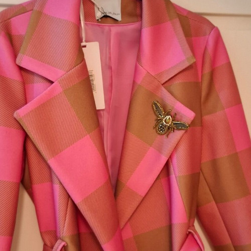 Le Sarte Del Sole coat new, pink and beige, size XL
