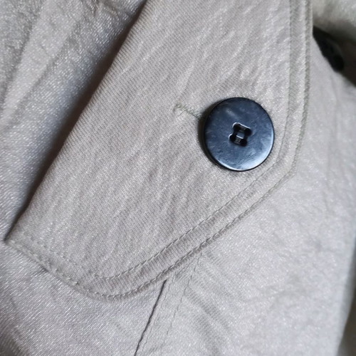 Celestino trench coat used, size XL with silver thread fabric