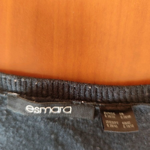 Esmara knitted women's sweater used, blue, V-neck, size S