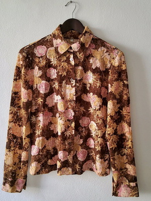 Vintage y2k floral lace πουκάμισο σαν καινούργιο