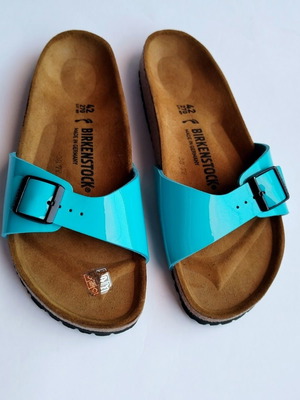 Birkenstock Madrid σανδάλια με μία λουρίδα πατέντα τυρκουάζ μέγεθος 42 καινούργια