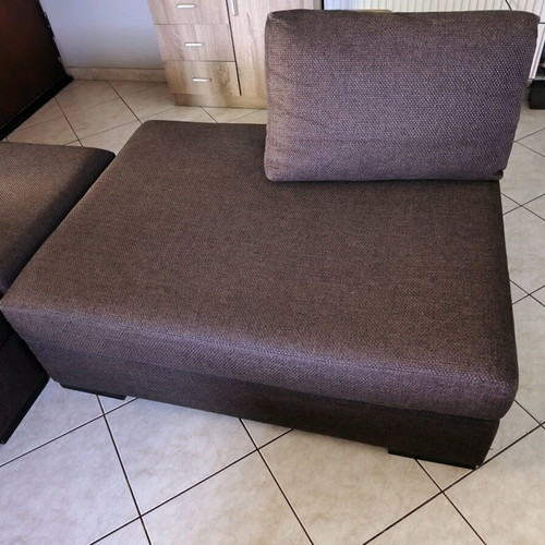 Wenge corner sofa used 4-seater in 3 pieces