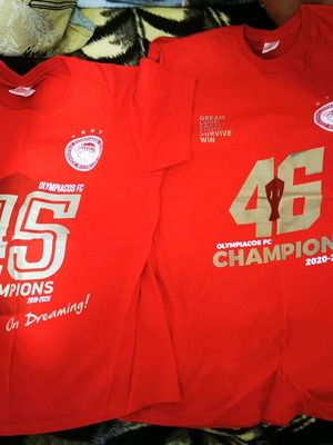 Olympiacos T-shirt genuine like new for 45th and 46th championship