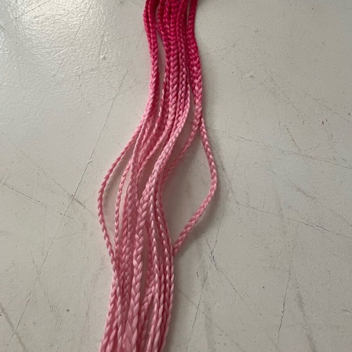 Braid fuchsia pink ponytail new with hair tie