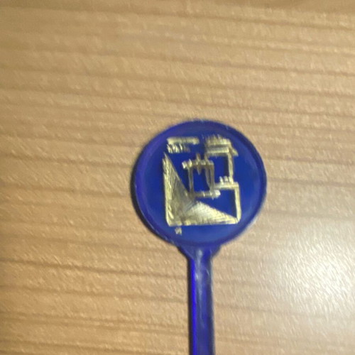 Disco “Station One” collectible stirrer from 1980s like new