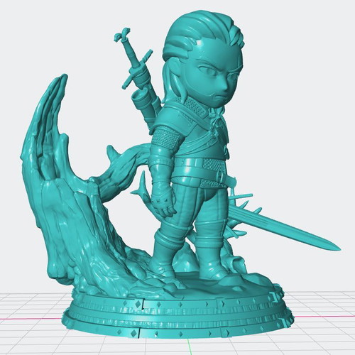 3D Geralt The Witcher unpainted, new