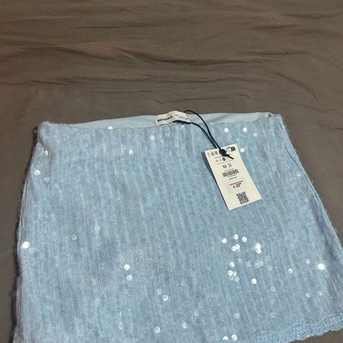 Bershka blue skirt shorts, new, size M