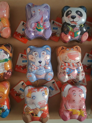 Kinder animals 12 metal collectible boxes 2003